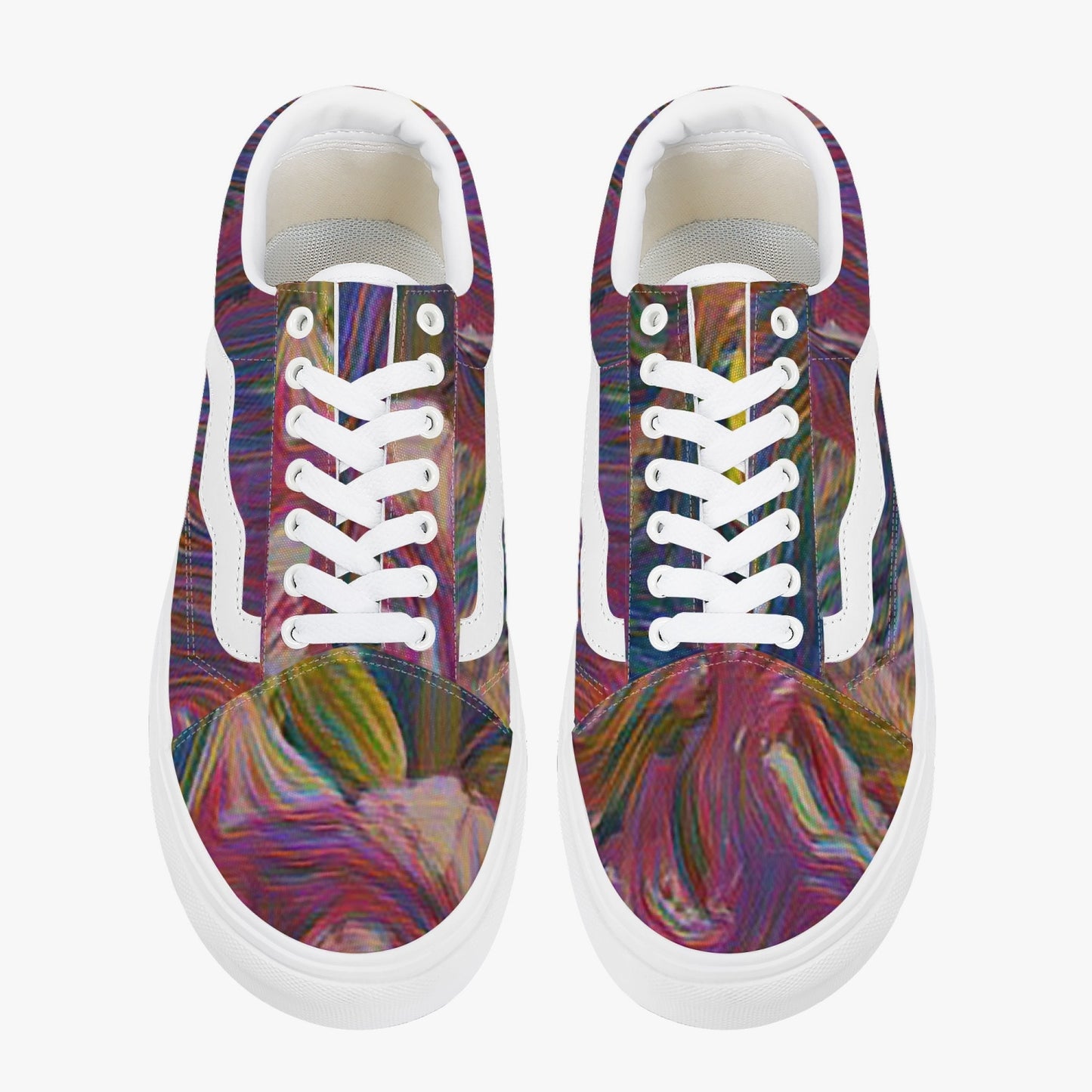 Space Petals Trendy Low-Top Canvas Sneakers