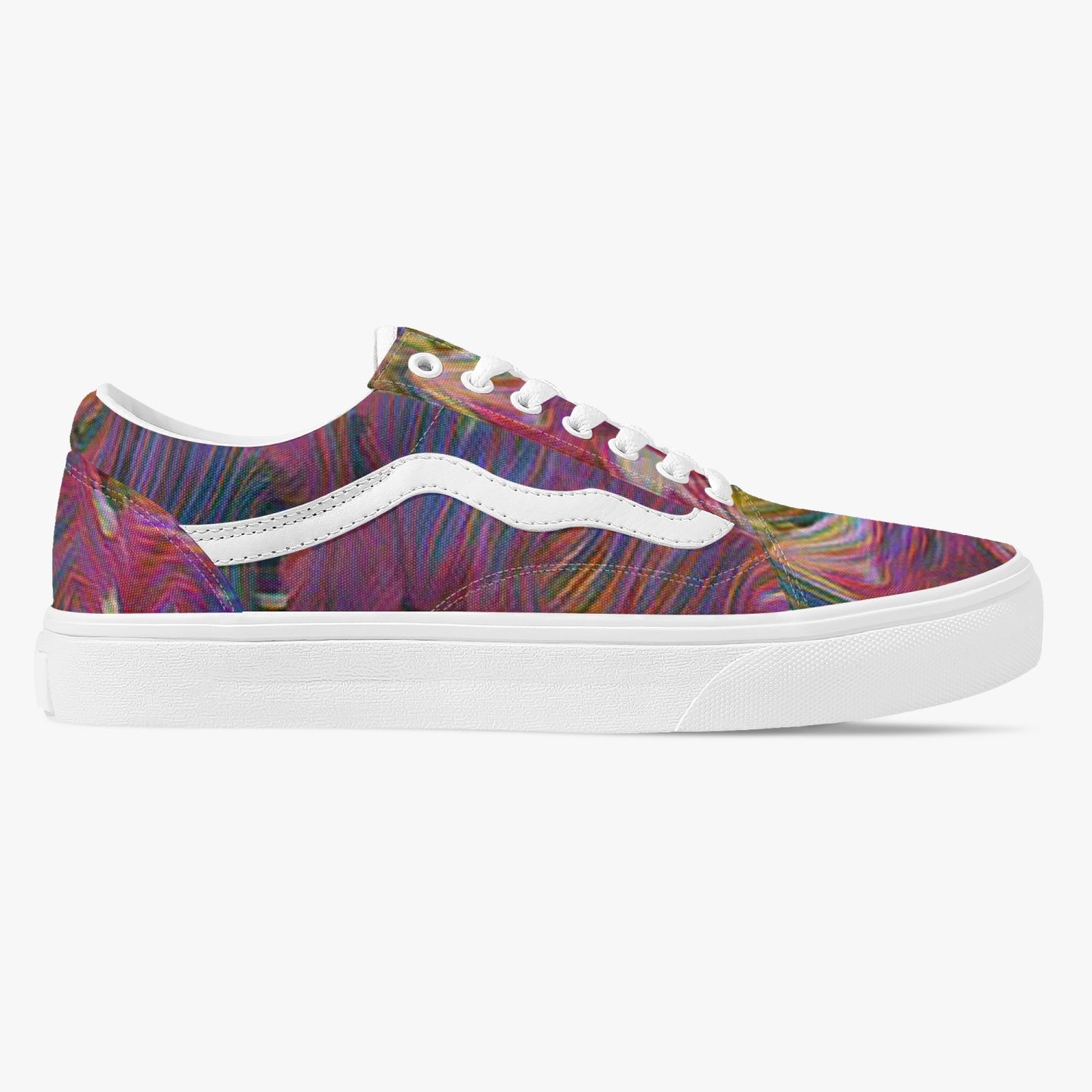 Space Petals Trendy Low-Top Canvas Sneakers