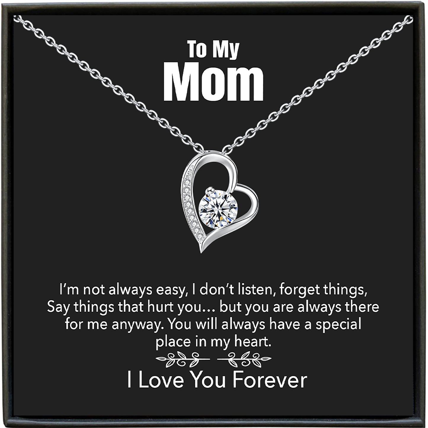 Rose Box with Heart Necklace
