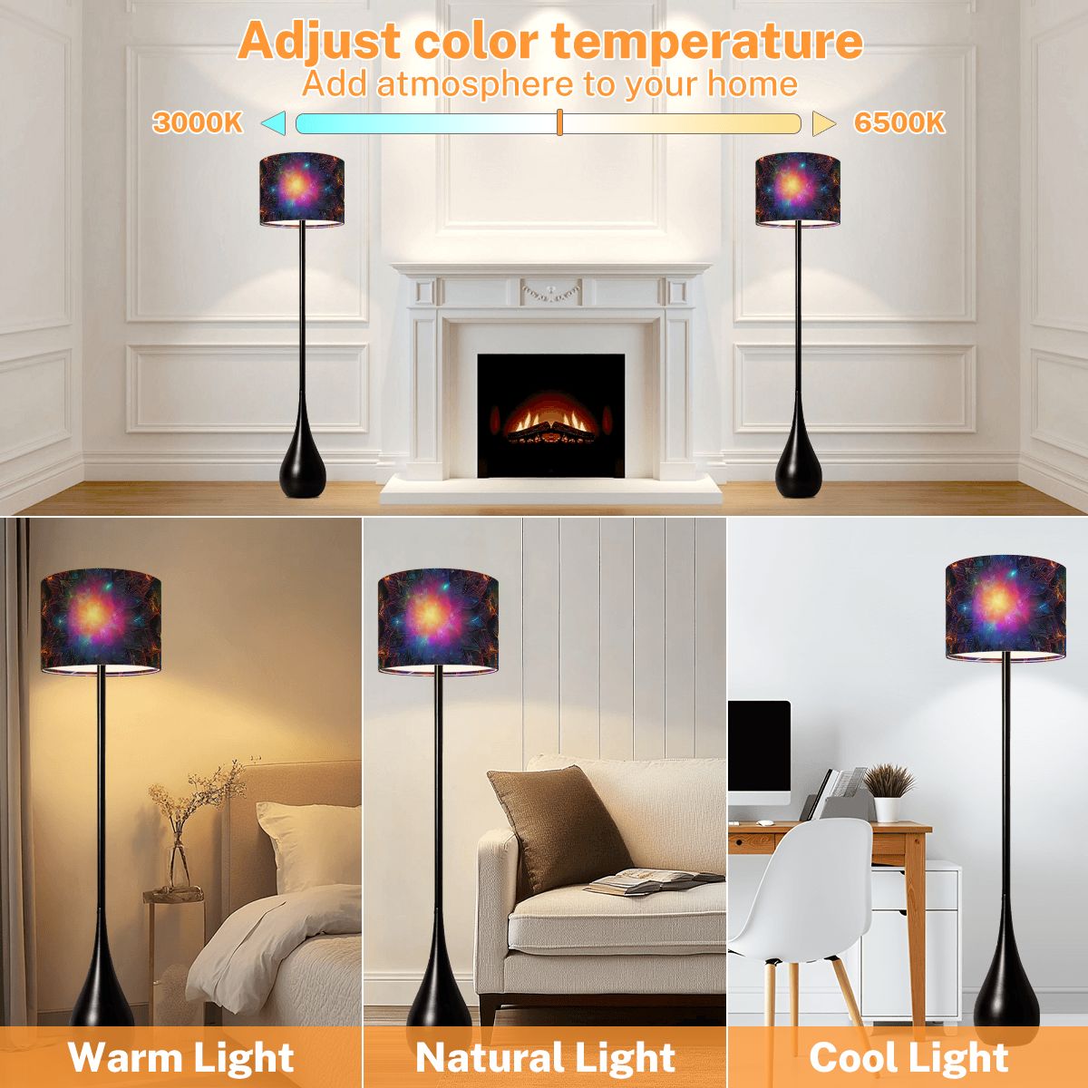 Ascension Teardrop Shaped Floor Lamp