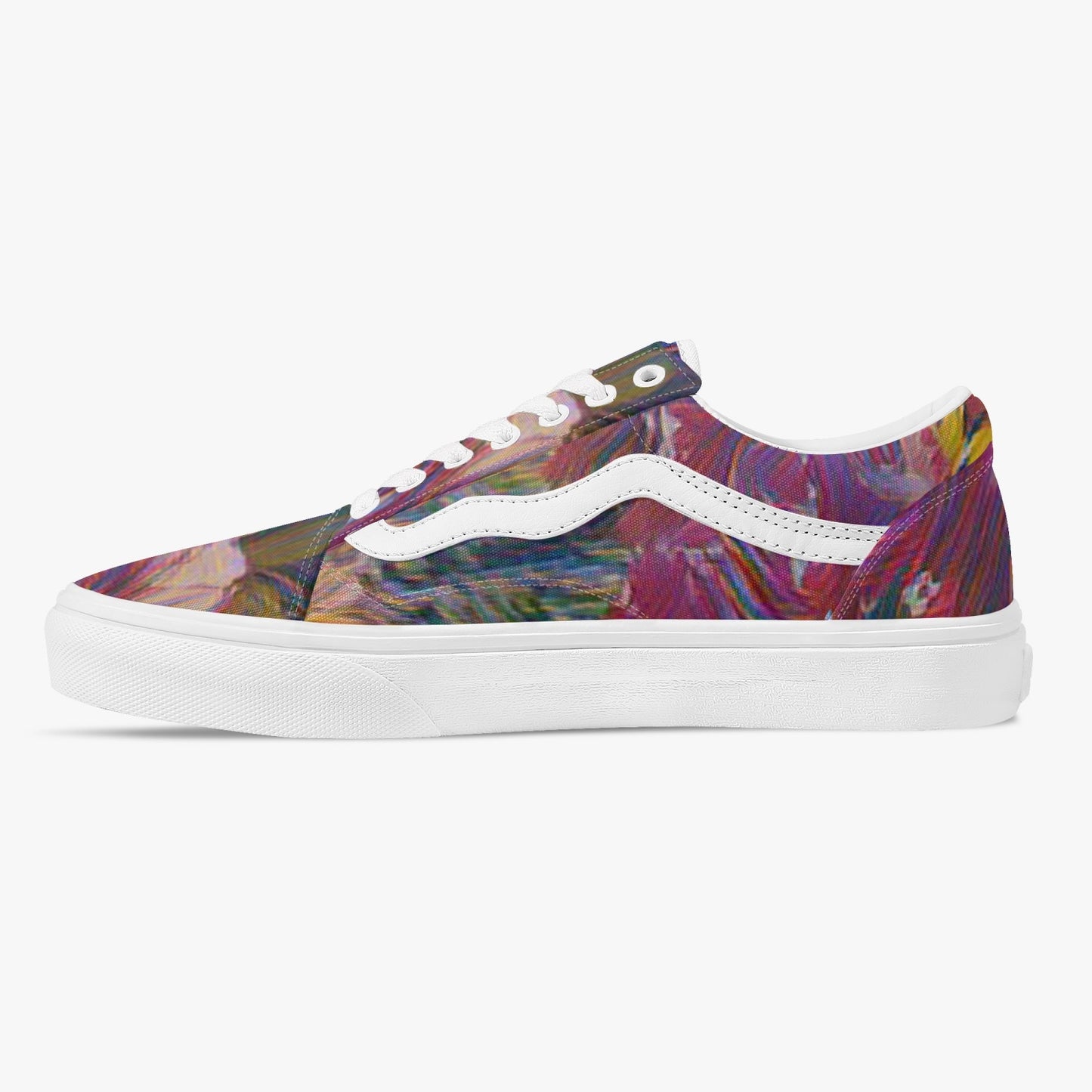 Space Petals Trendy Low-Top Canvas Sneakers