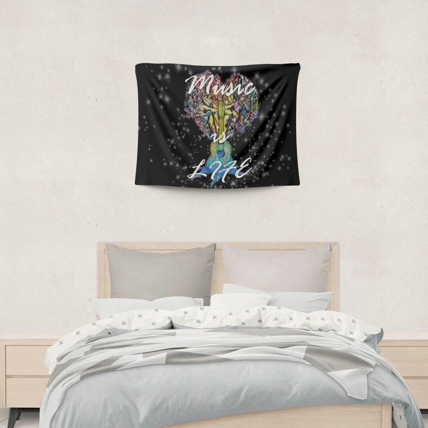 Funky Music is Life Polyester Wall Tapestry