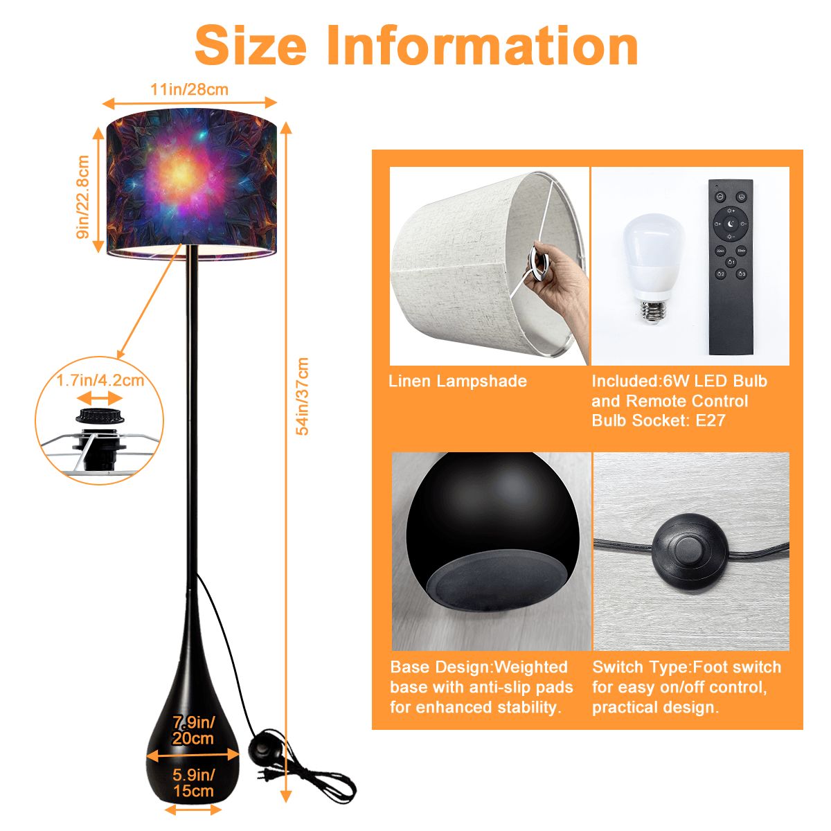 Ascension Teardrop Shaped Floor Lamp