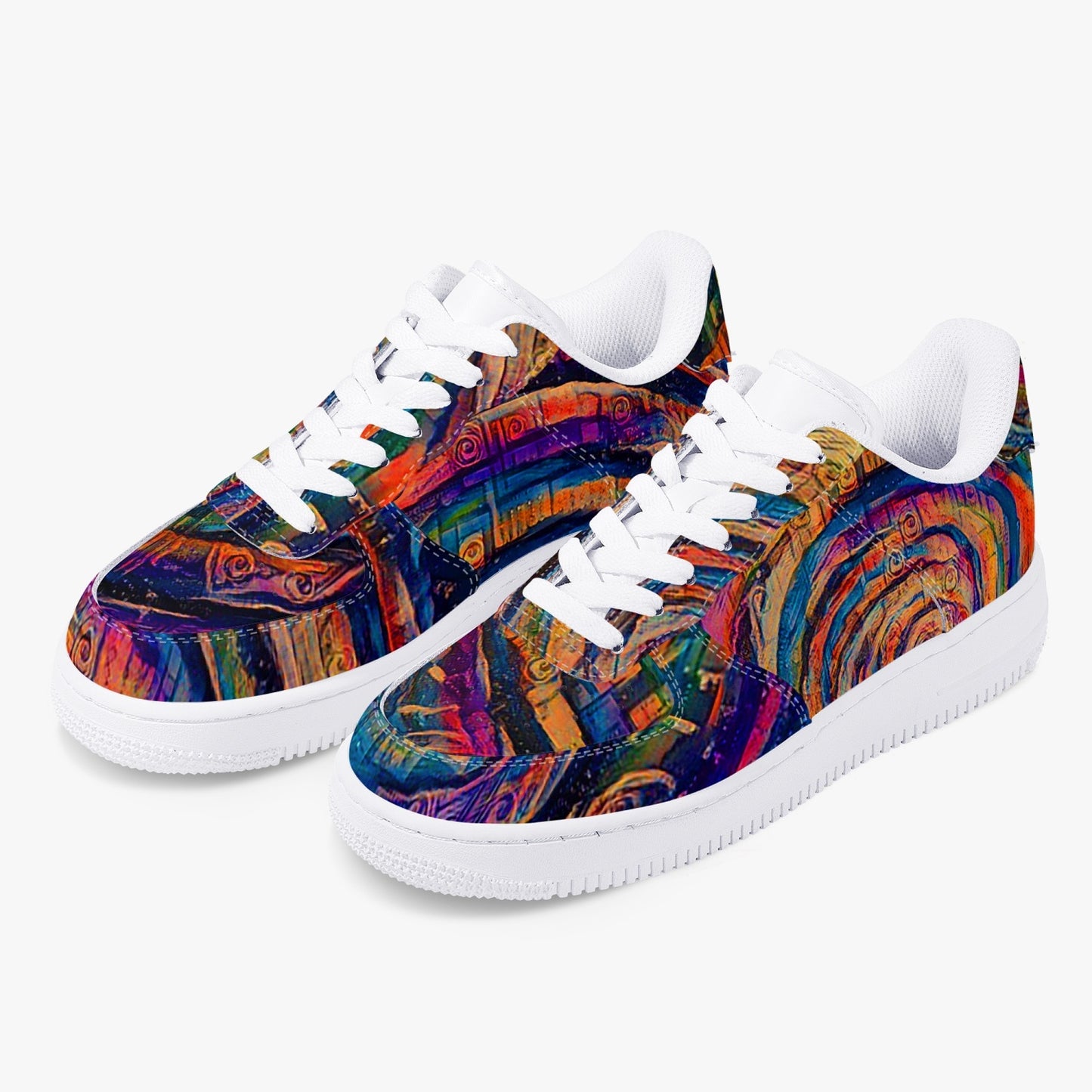 Sunset Whirlpool AF1 Low-Top Leather Sports Sneakers