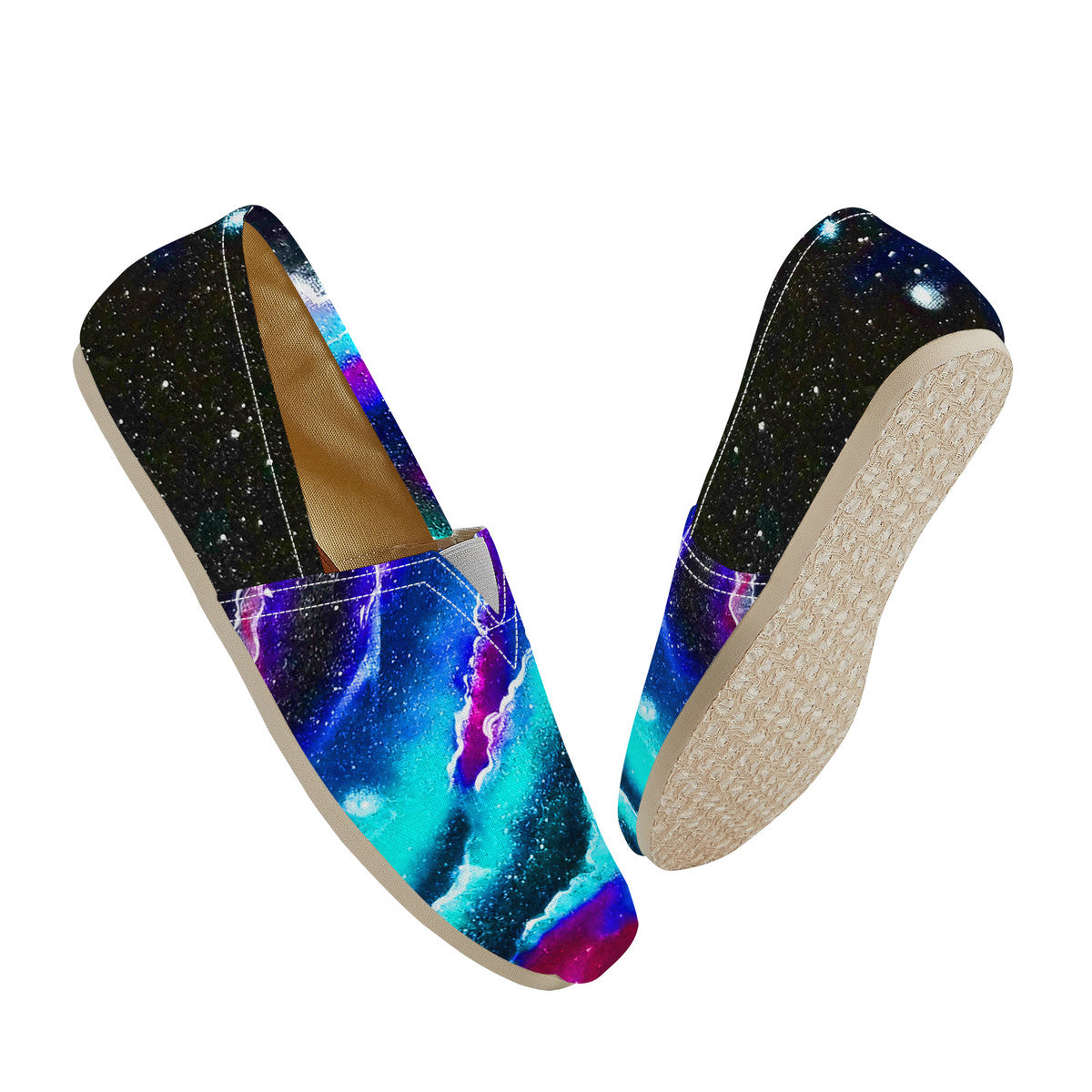 Blue Rip Canvas Flats