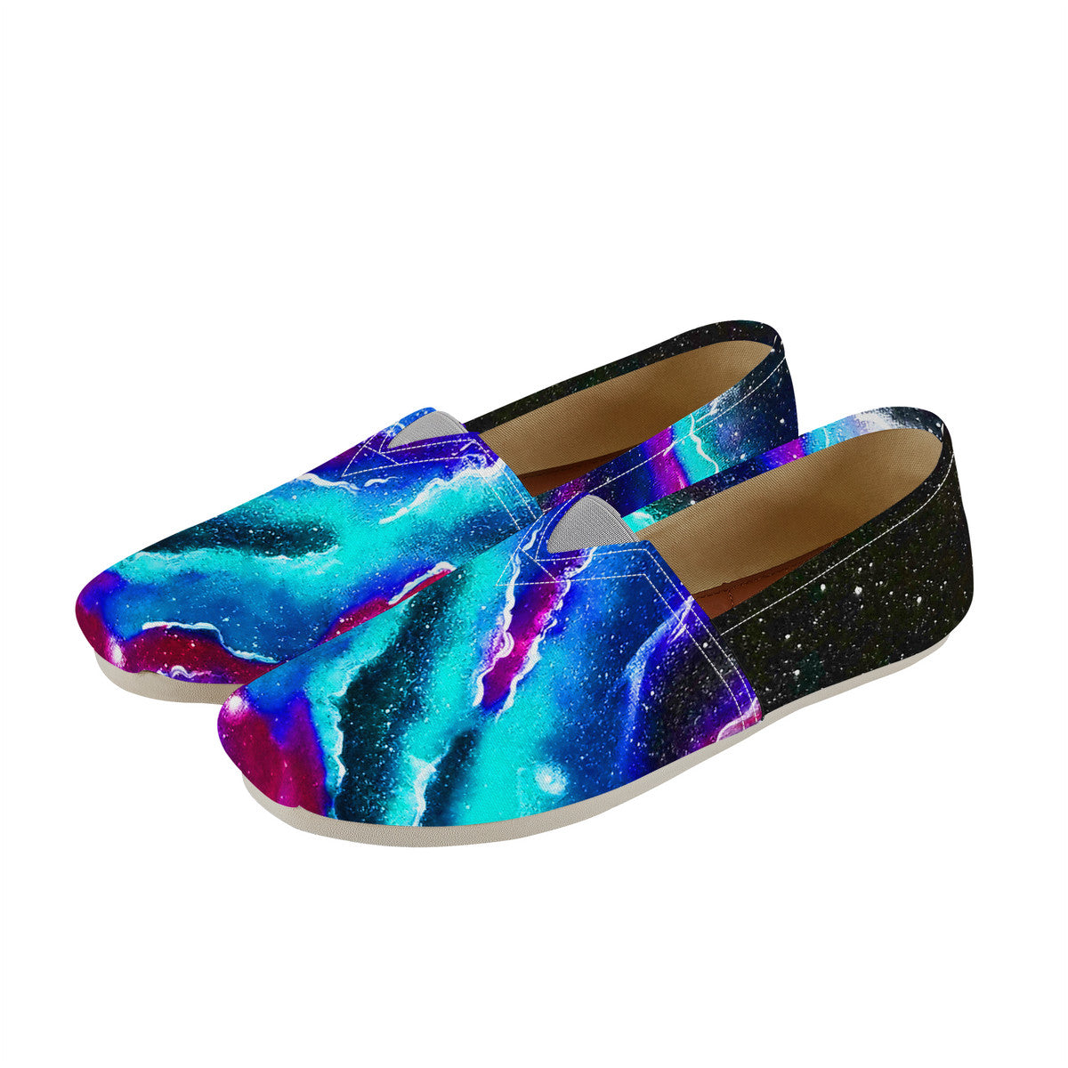 Blue Rip Canvas Flats