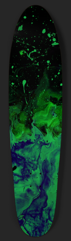 Glow in the Dark Galactic Fire Purple Custom Longboard
