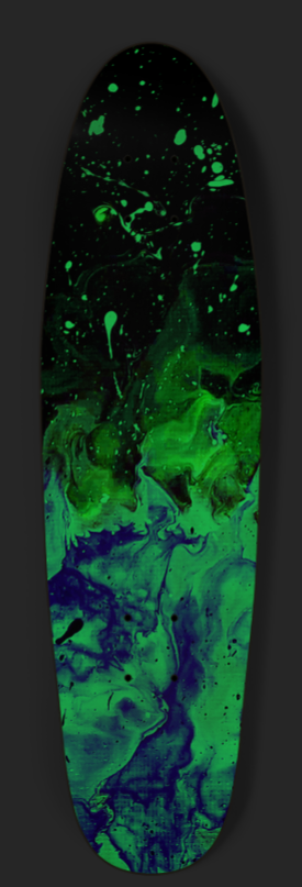 Glow in the Dark Galactic Fire Purple Custom Skateboard