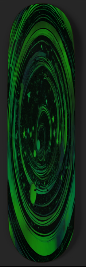 Glow in the Dark Psychedelic Space Custom Skateboard