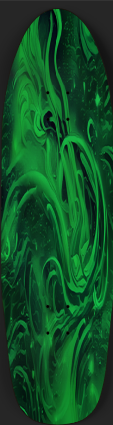 Glow in the Dark Music Space Pattern Custom Punk Nose Skateboard
