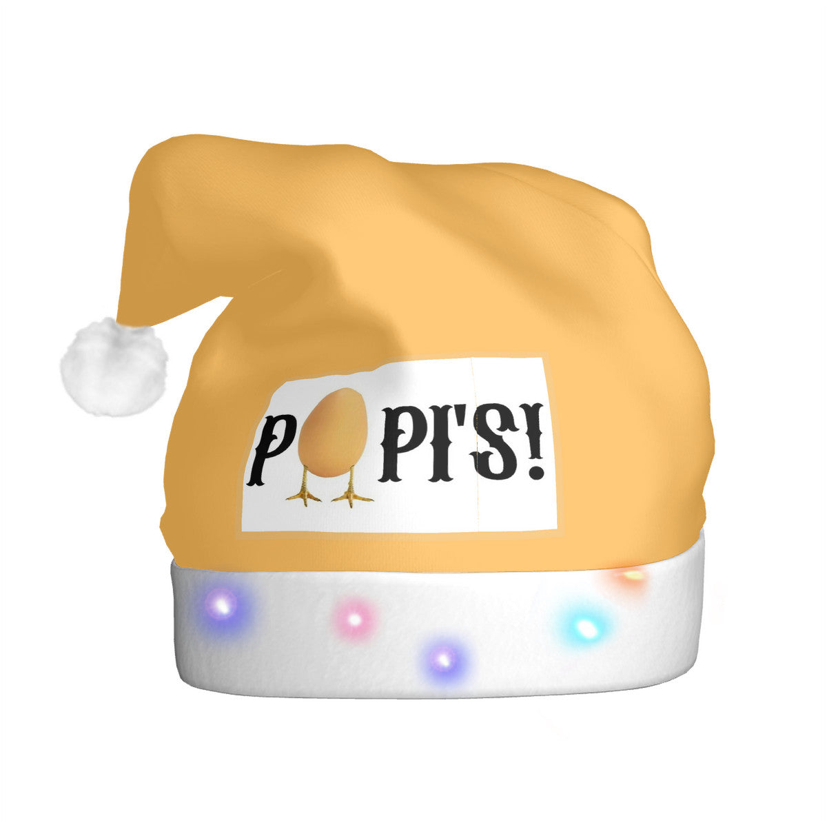 POPIS! Adult Glowing Plush Christmas Hat