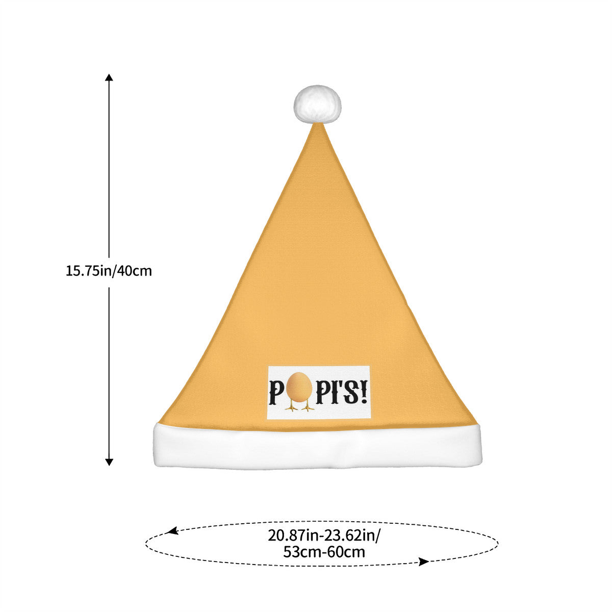 POPIS! Adult Glowing Plush Christmas Hat