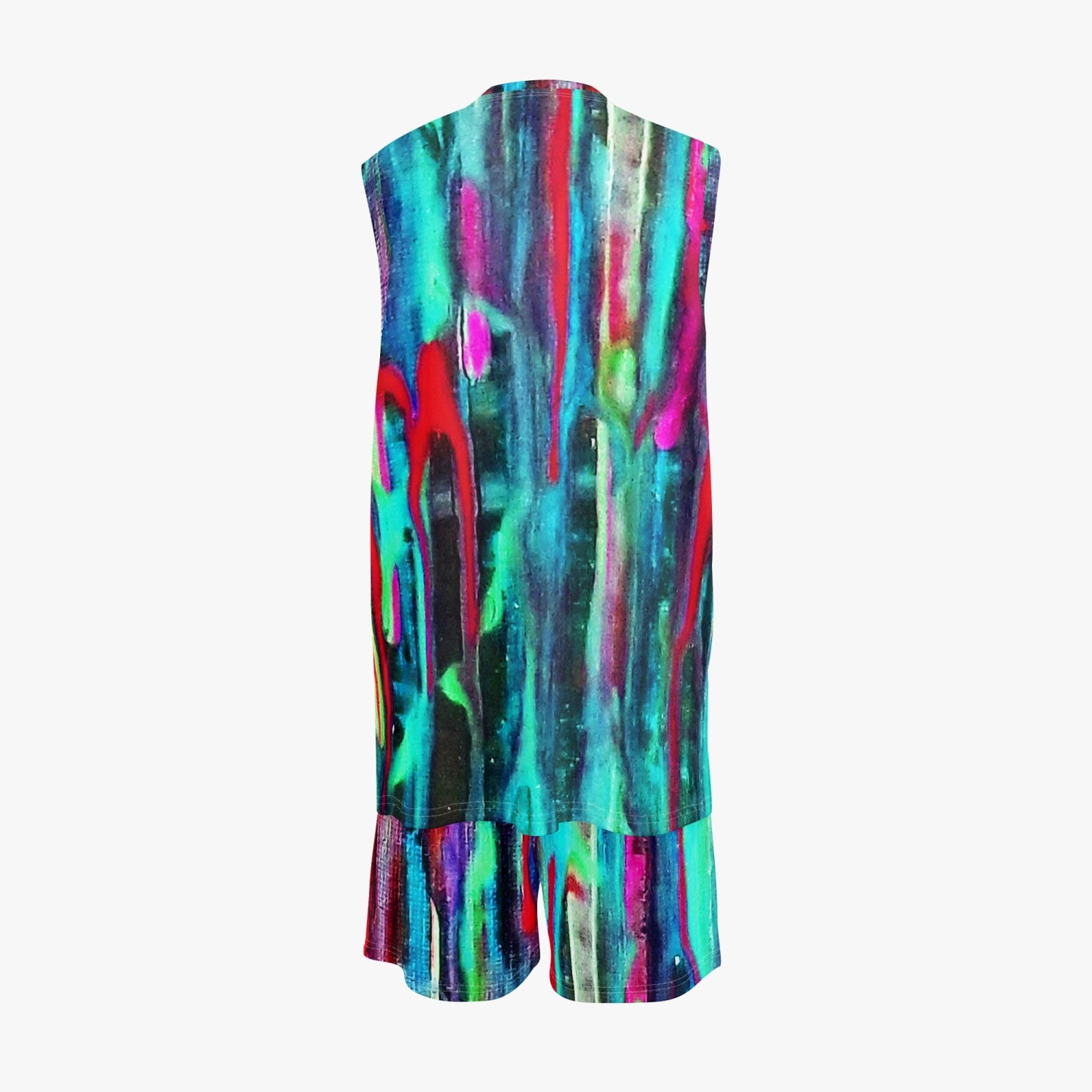 Rainbow Drip Basketball Jersey Set