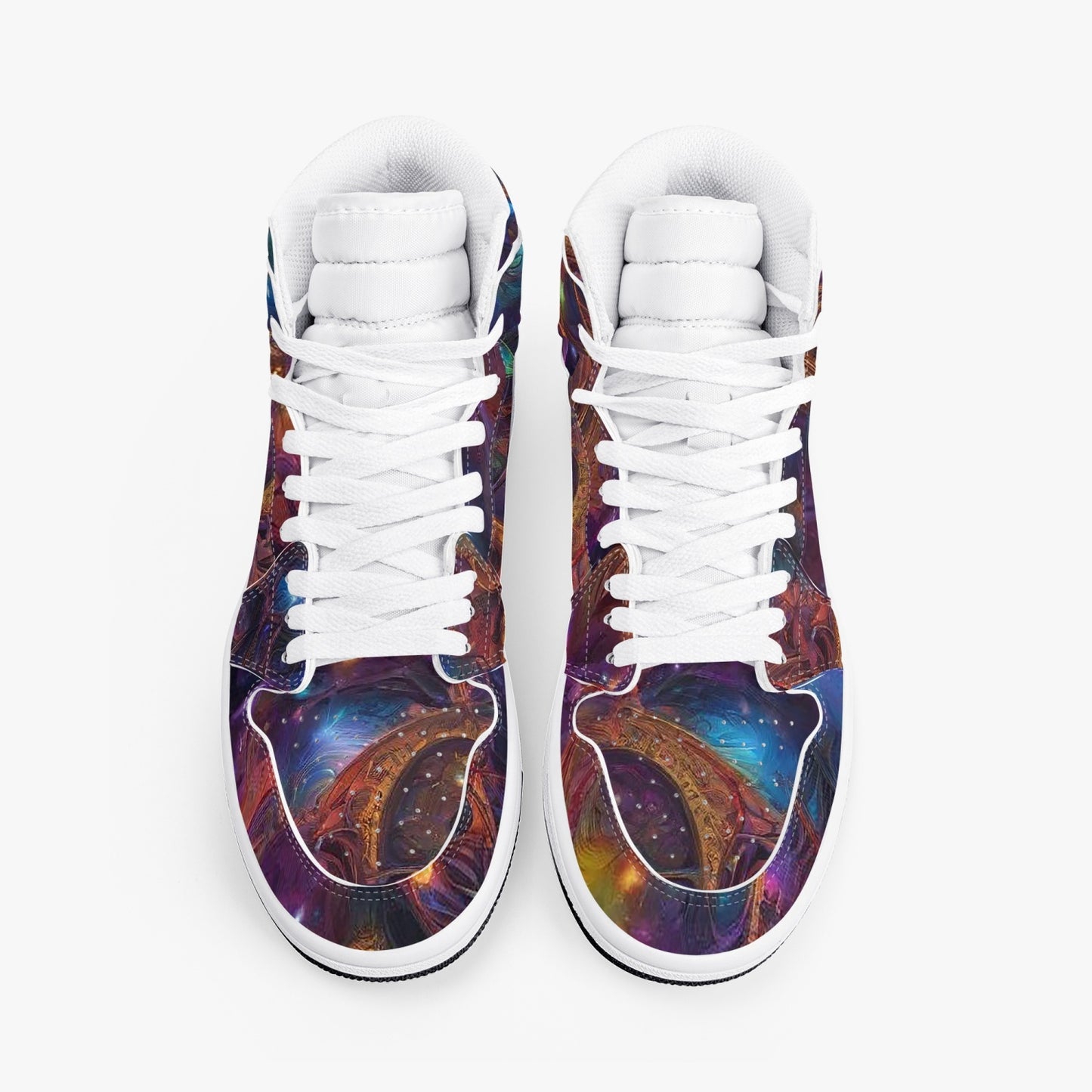 Ascension AJ1 Black High-Top Leather Sneakers