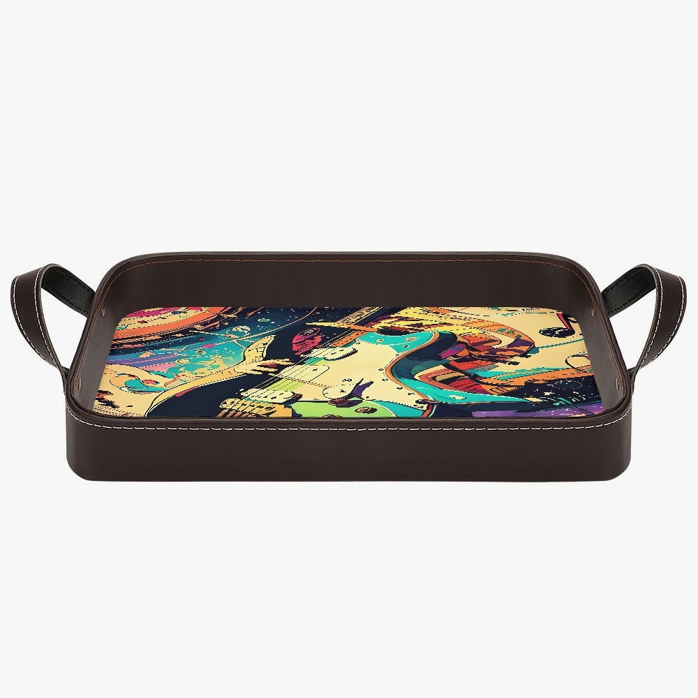 Rockin Guitar Leather Tray