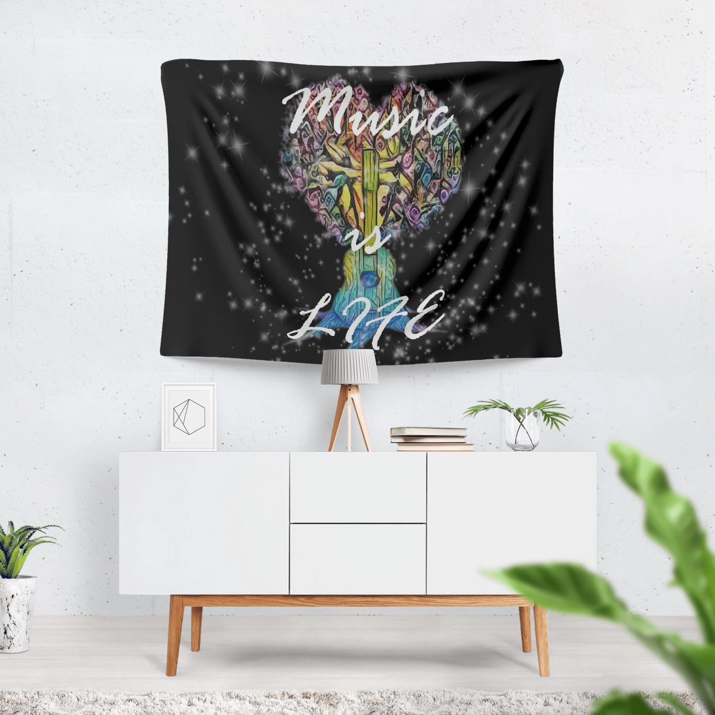 Funky Music is Life Polyester Wall Tapestry