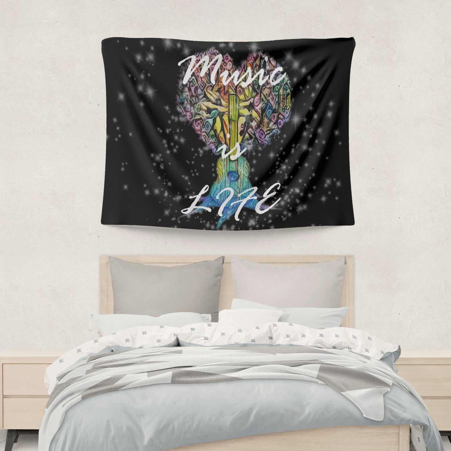 Funky Music is Life Polyester Wall Tapestry