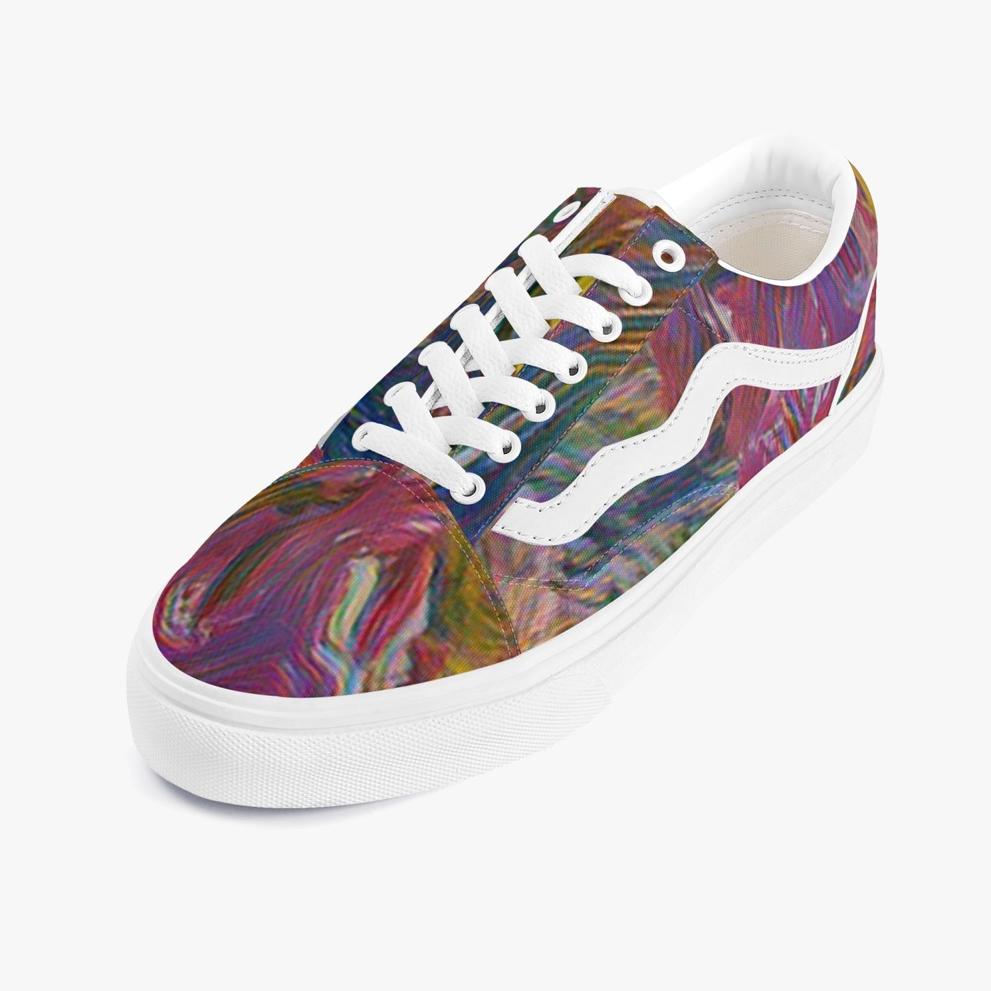 Space Petals Trendy Low-Top Canvas Sneakers