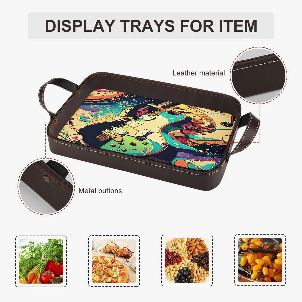 Rockin Guitar Leather Tray