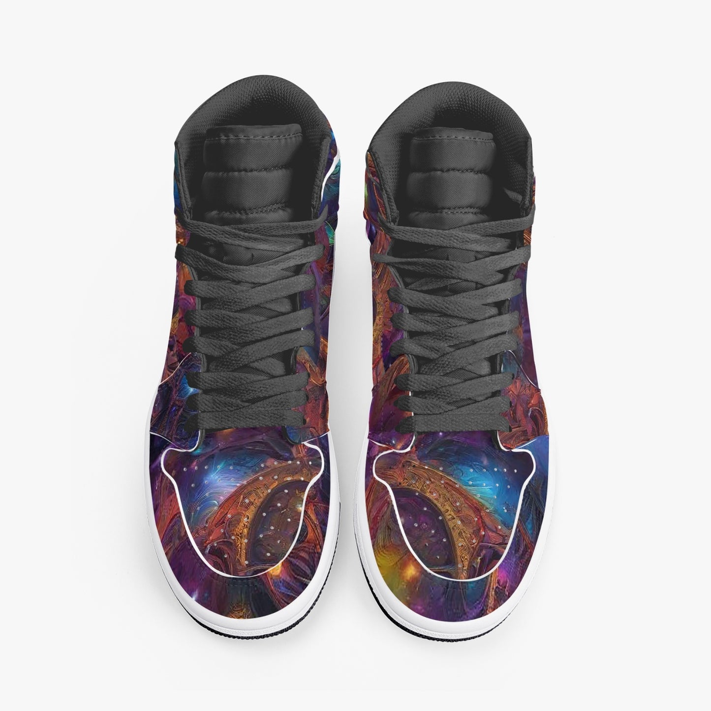 Ascension AJ1 Black High-Top Leather Sneakers