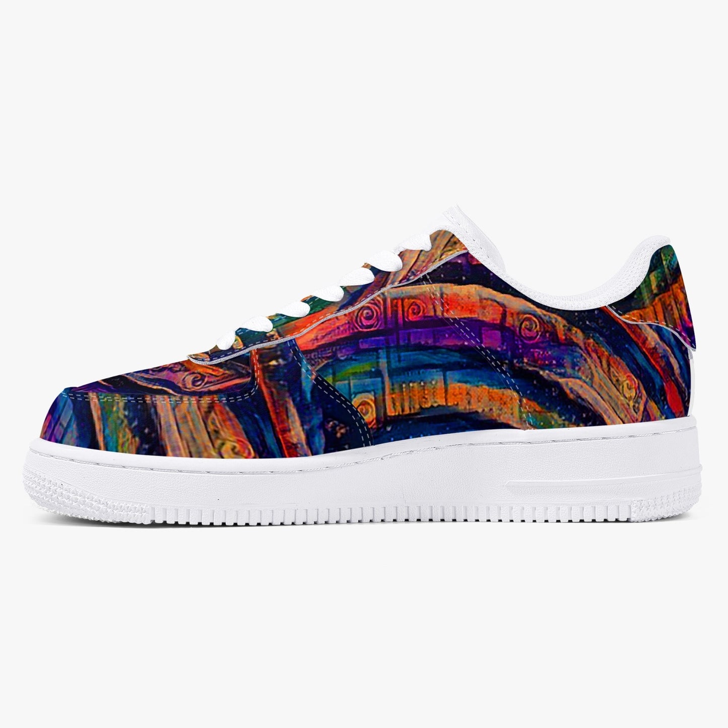 Sunset Whirlpool AF1 Low-Top Leather Sports Sneakers