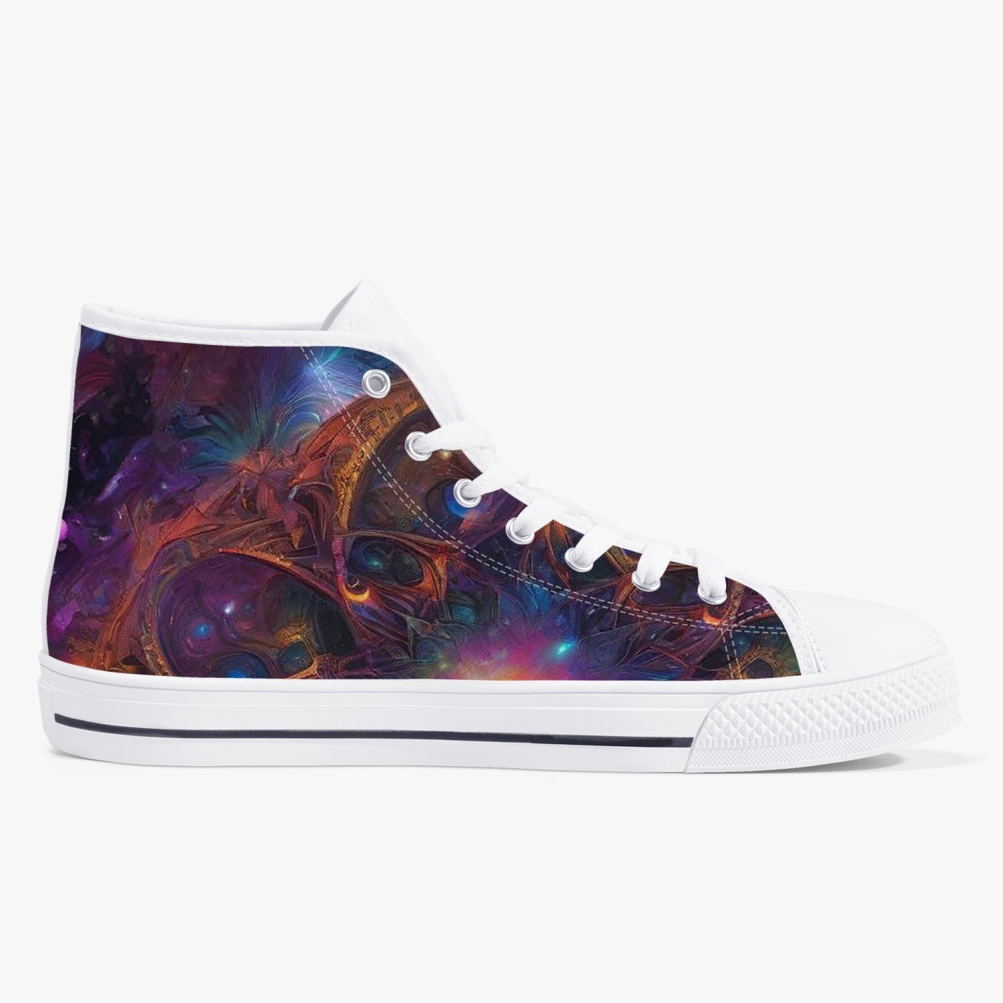 Ascension Classic High-Top Canvas Shoes - White/Black