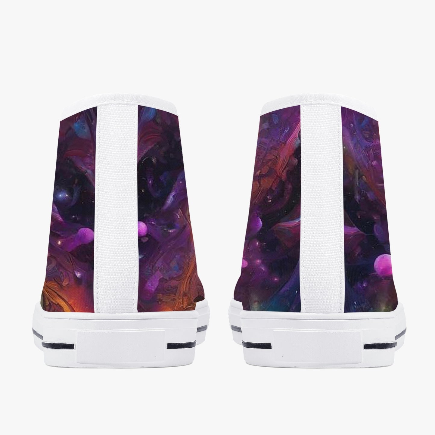 Ascension Classic High-Top Canvas Shoes - White/Black