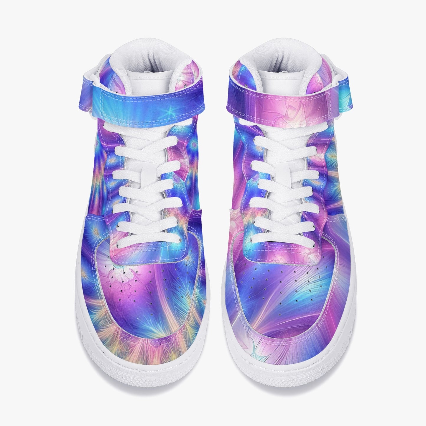 Ascension Tie-Dye AF1 High-Top Leather Sports Sneakers