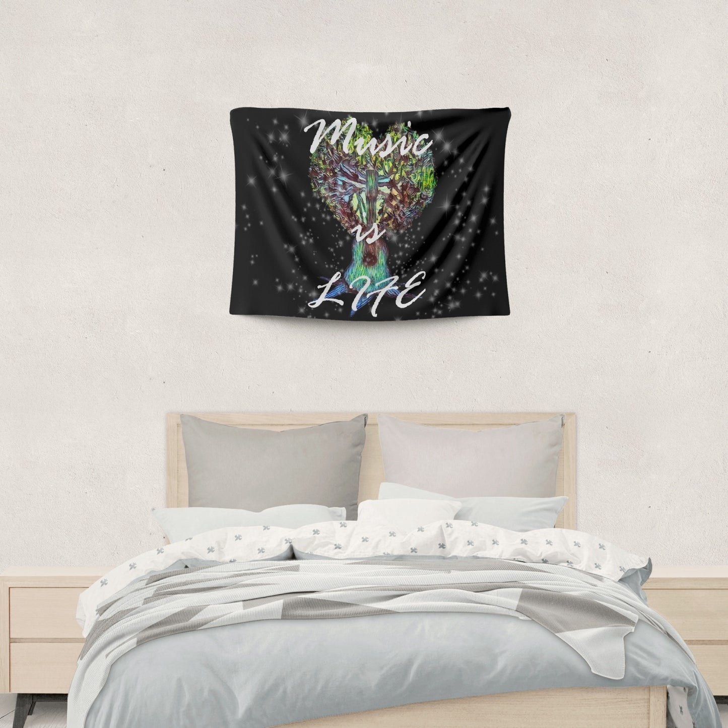 Music is Life Polyester Wall Tapestry