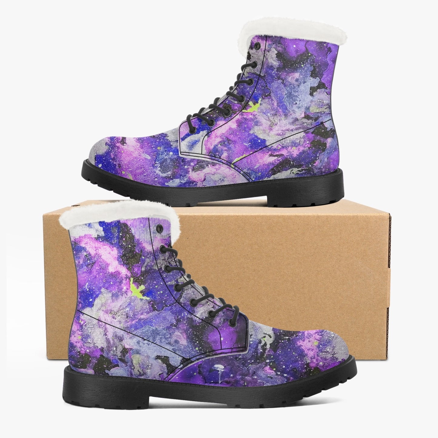 Fly High Faux Fur Leather Boots