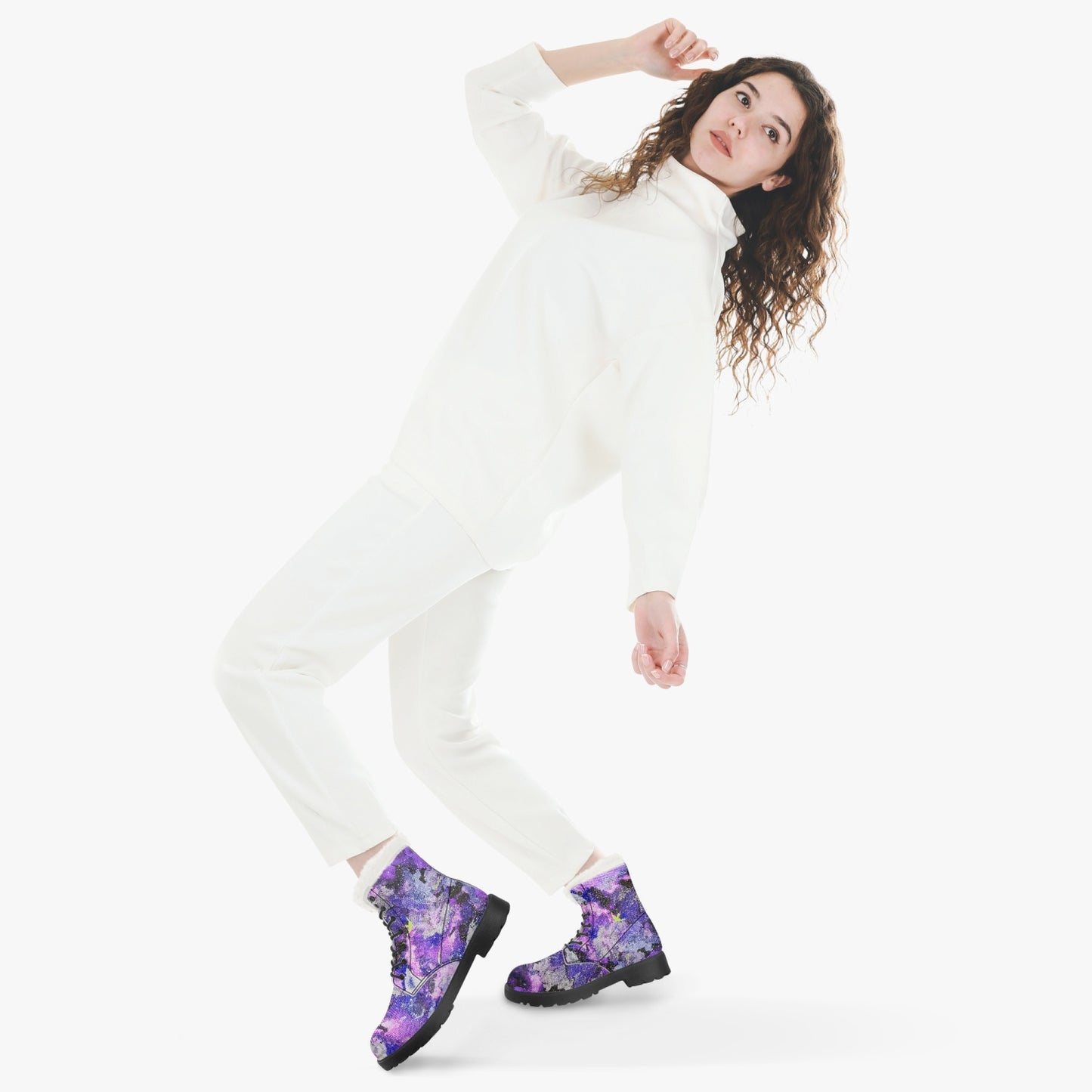 Fly High Faux Fur Leather Boots