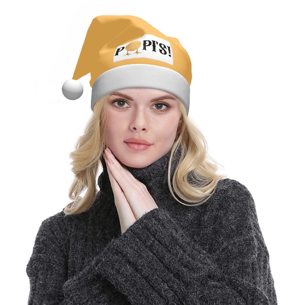 POPIS! Adult Glowing Plush Christmas Hat