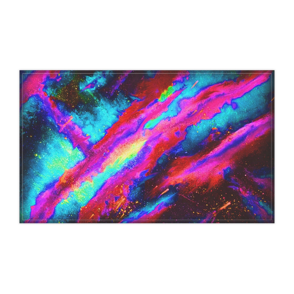 Explosive Nebula Teal Kitchen Towel