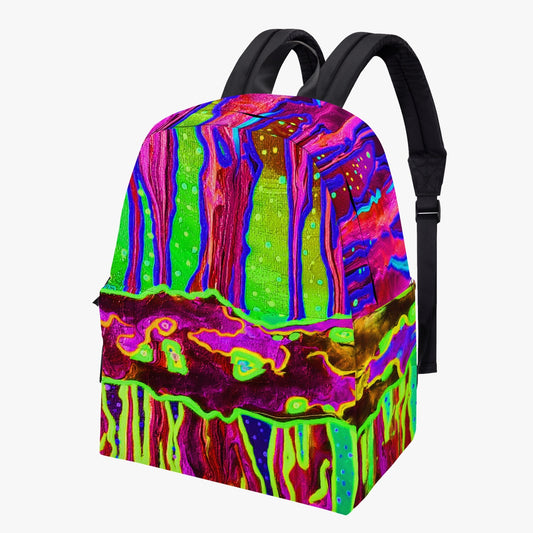 Mystic Cave Purple/Green Canvas Backpack