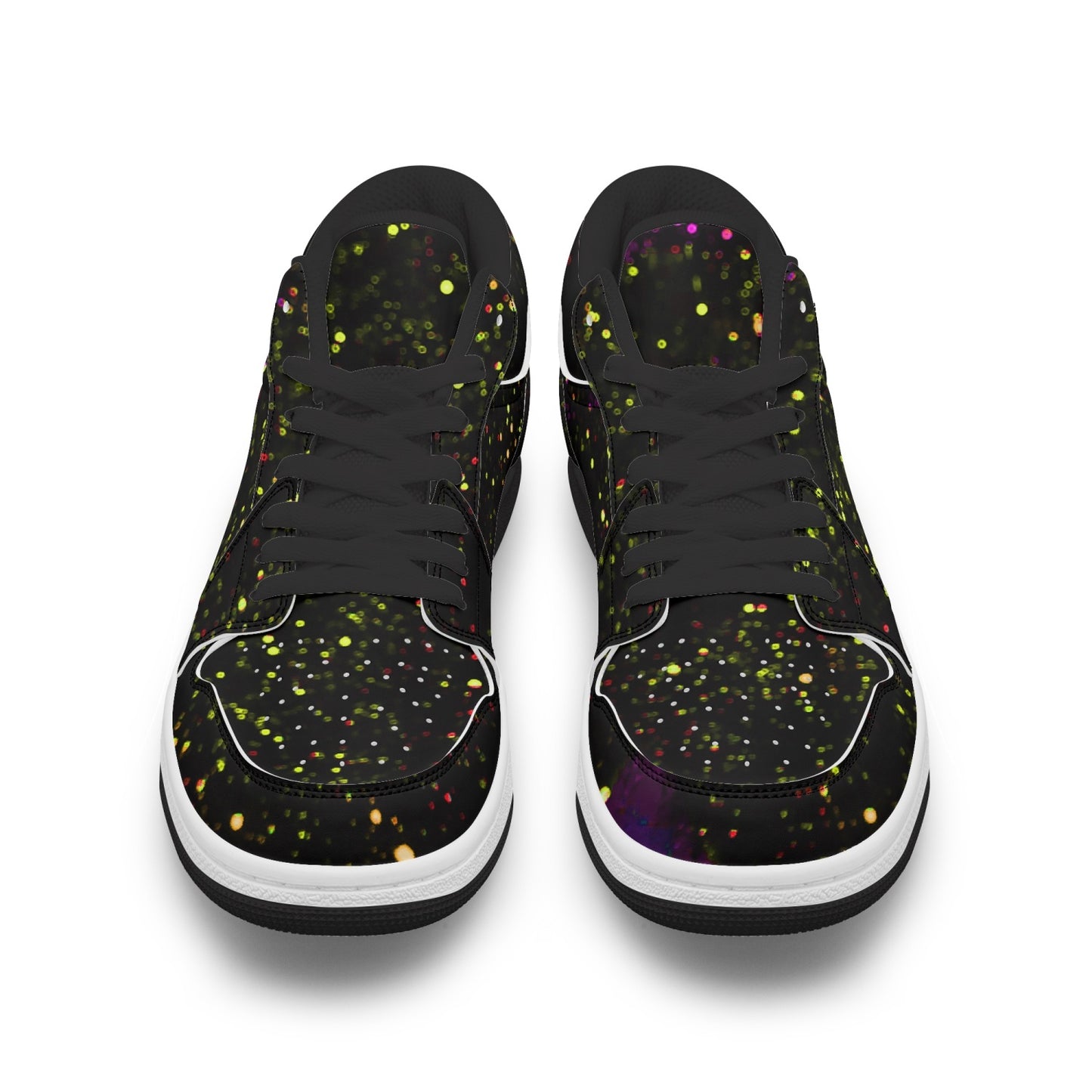 Star Party Gold Low-Top AJ1 Leather Sneakers
