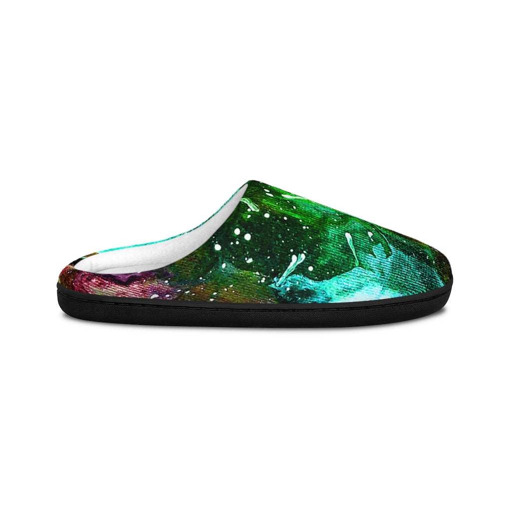 Galactic Clouds Teal Indoor Slippers