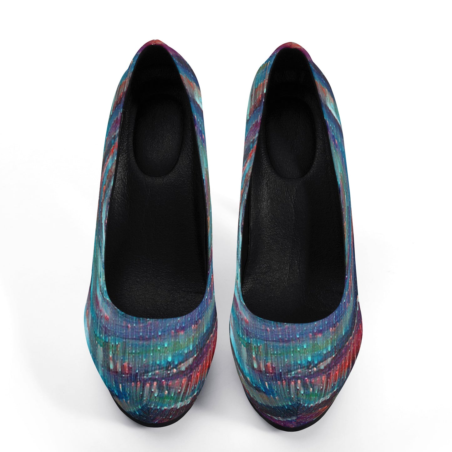 Meteor Shower and Galactic Whirlpool Women Platform Pumps 5 Inch High Heels