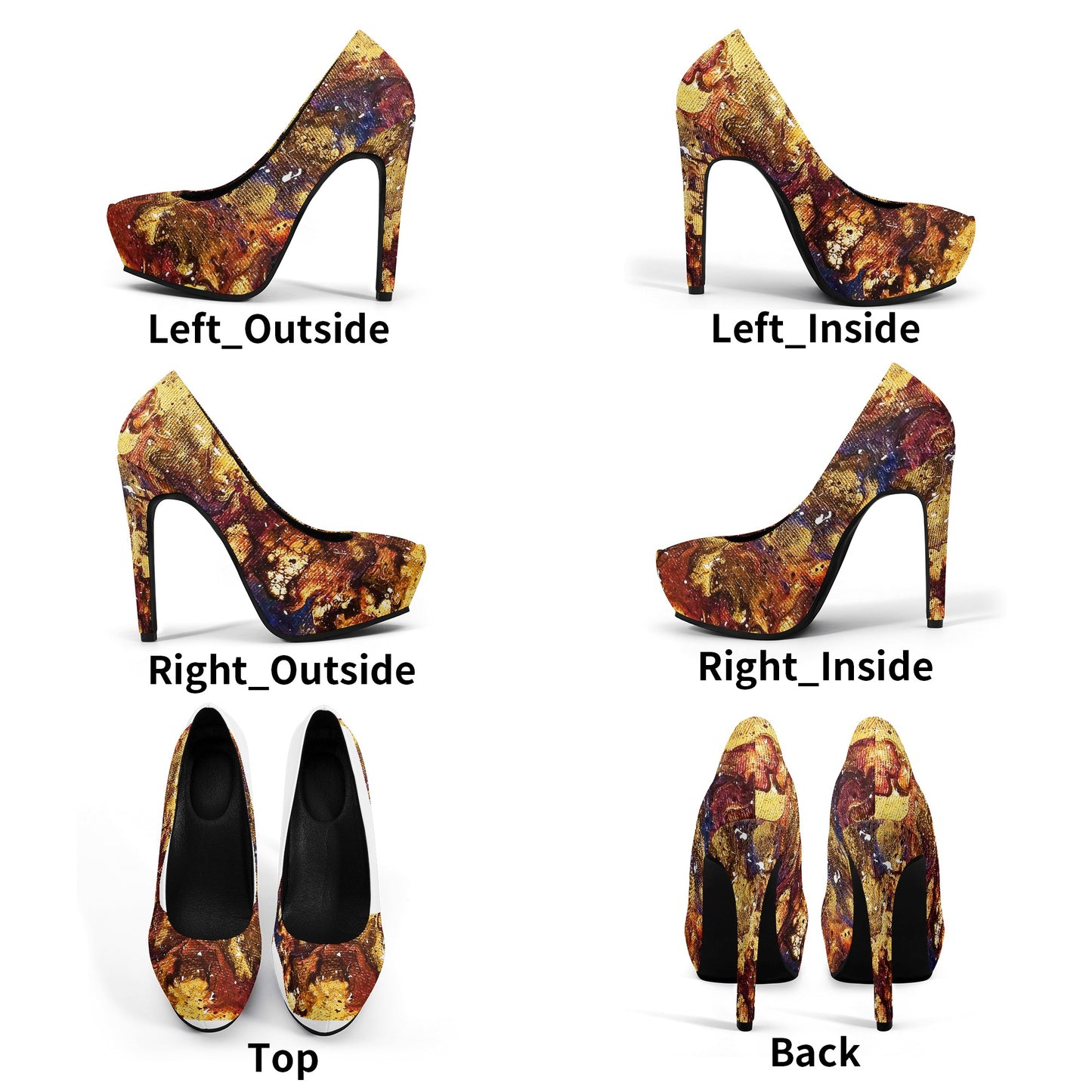 Heaven Meets Universe Women Platform Pumps 5 Inch High Heels