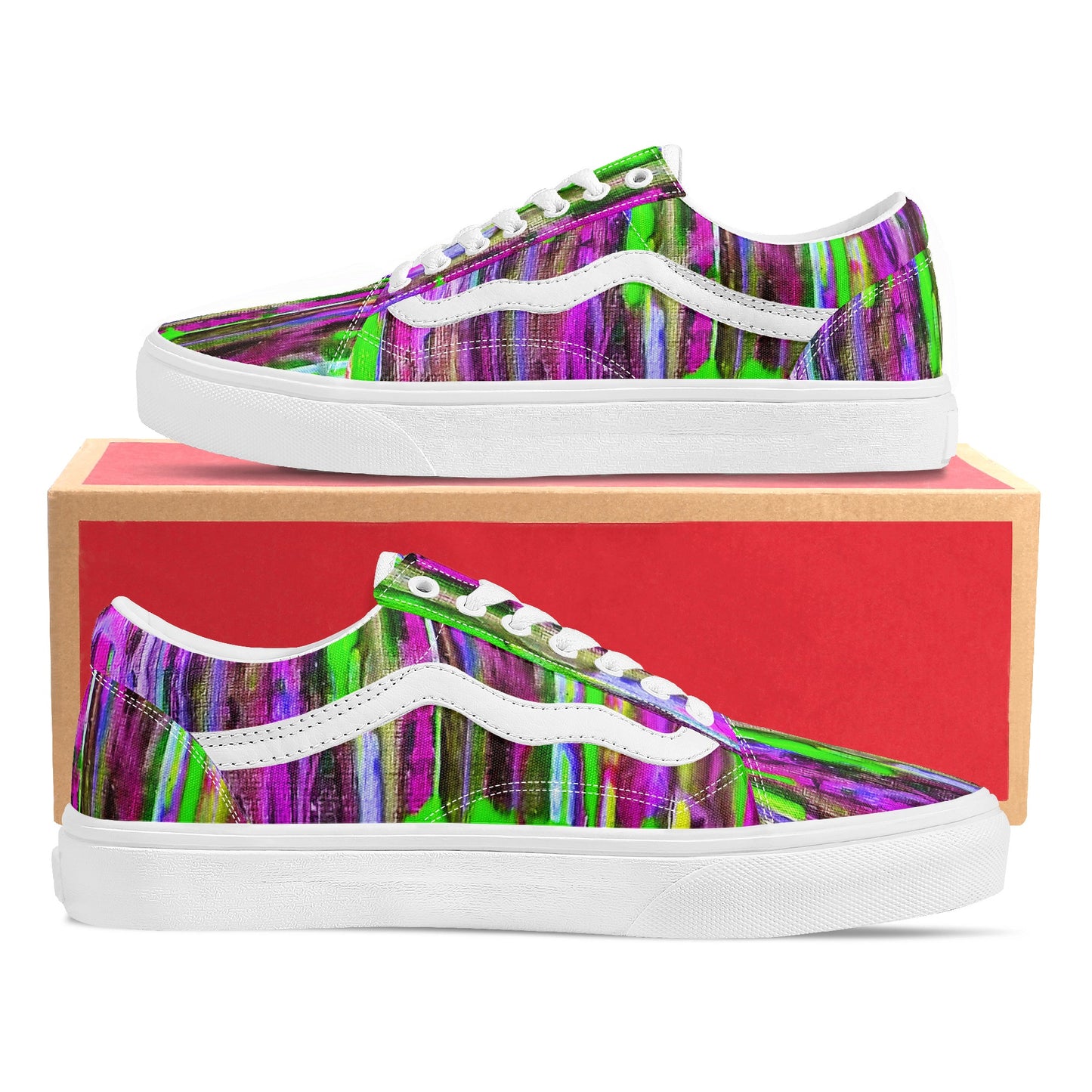 Rainbow drip Mens Low Top Sneakers