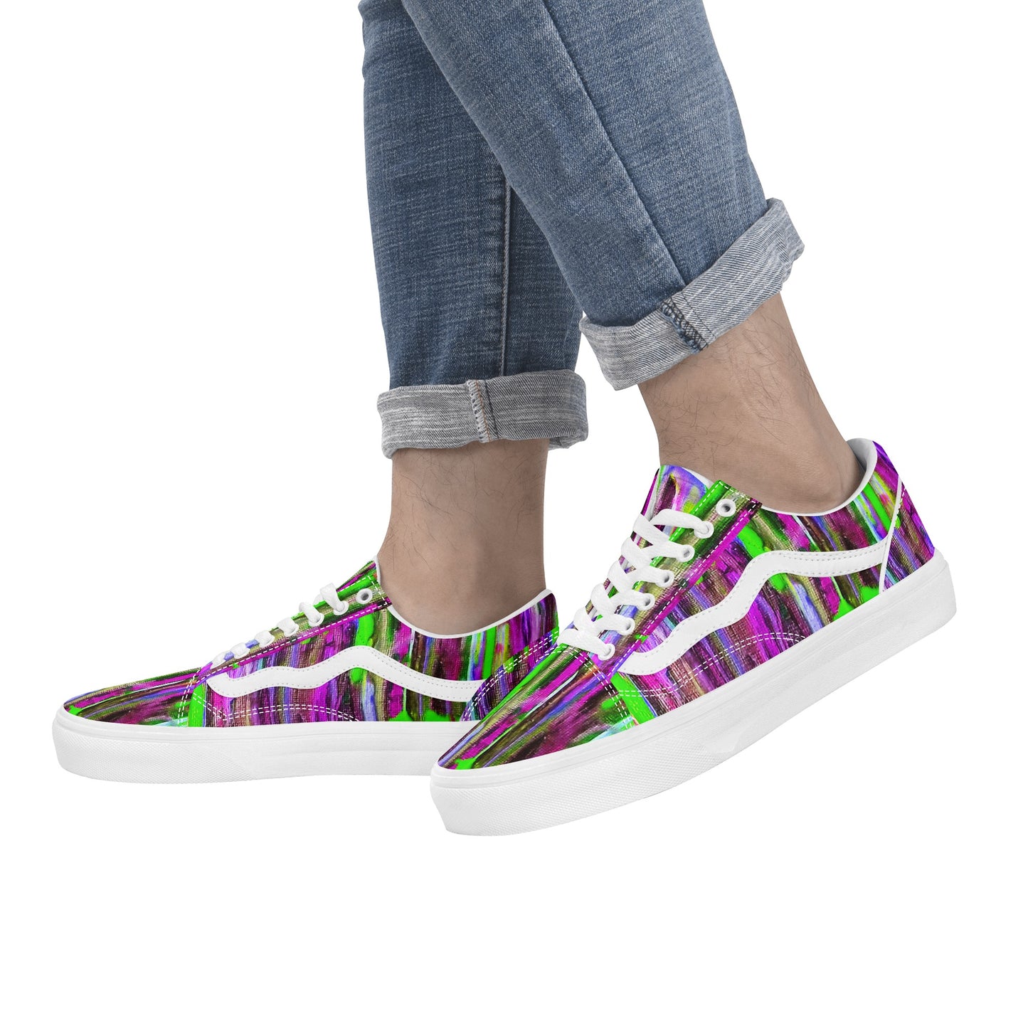 Rainbow drip Mens Low Top Sneakers
