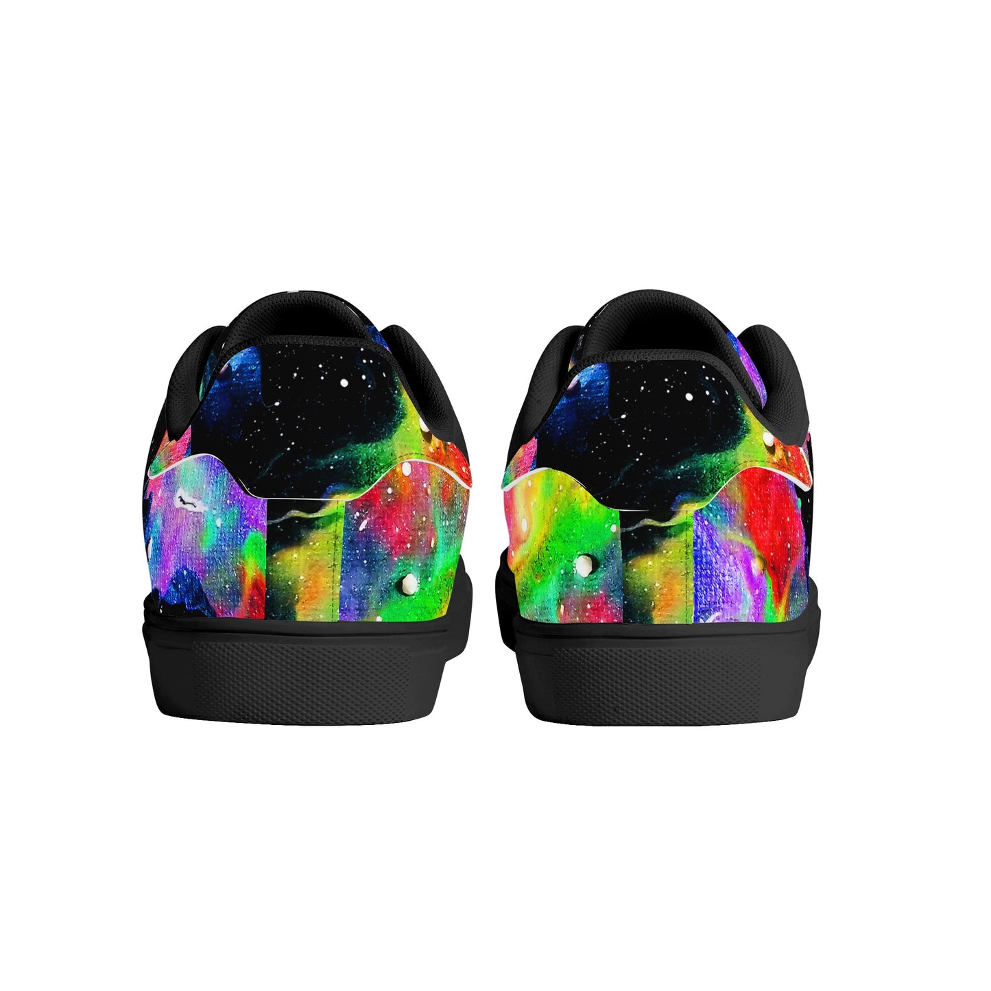 Rainbow Galaxy Womens Low Top Leather Sneakers