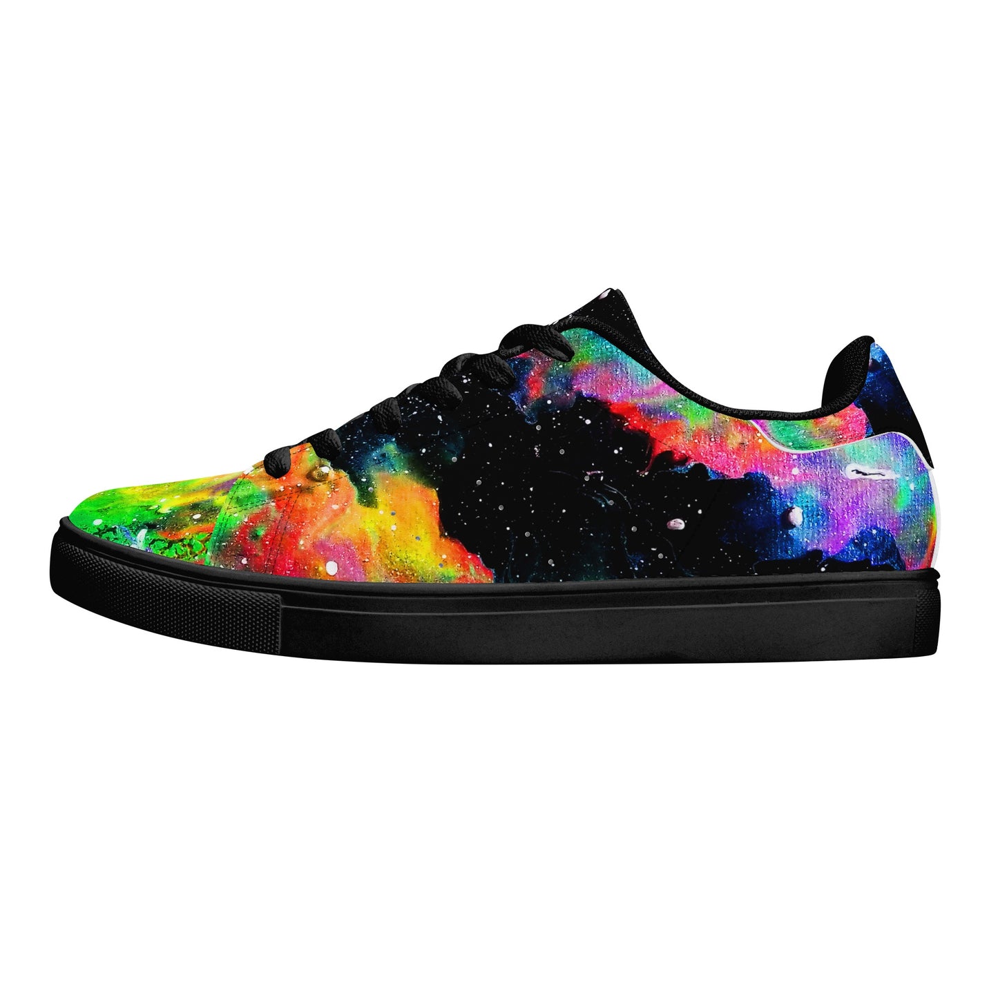 Rainbow Galaxy Womens Low Top Leather Sneakers