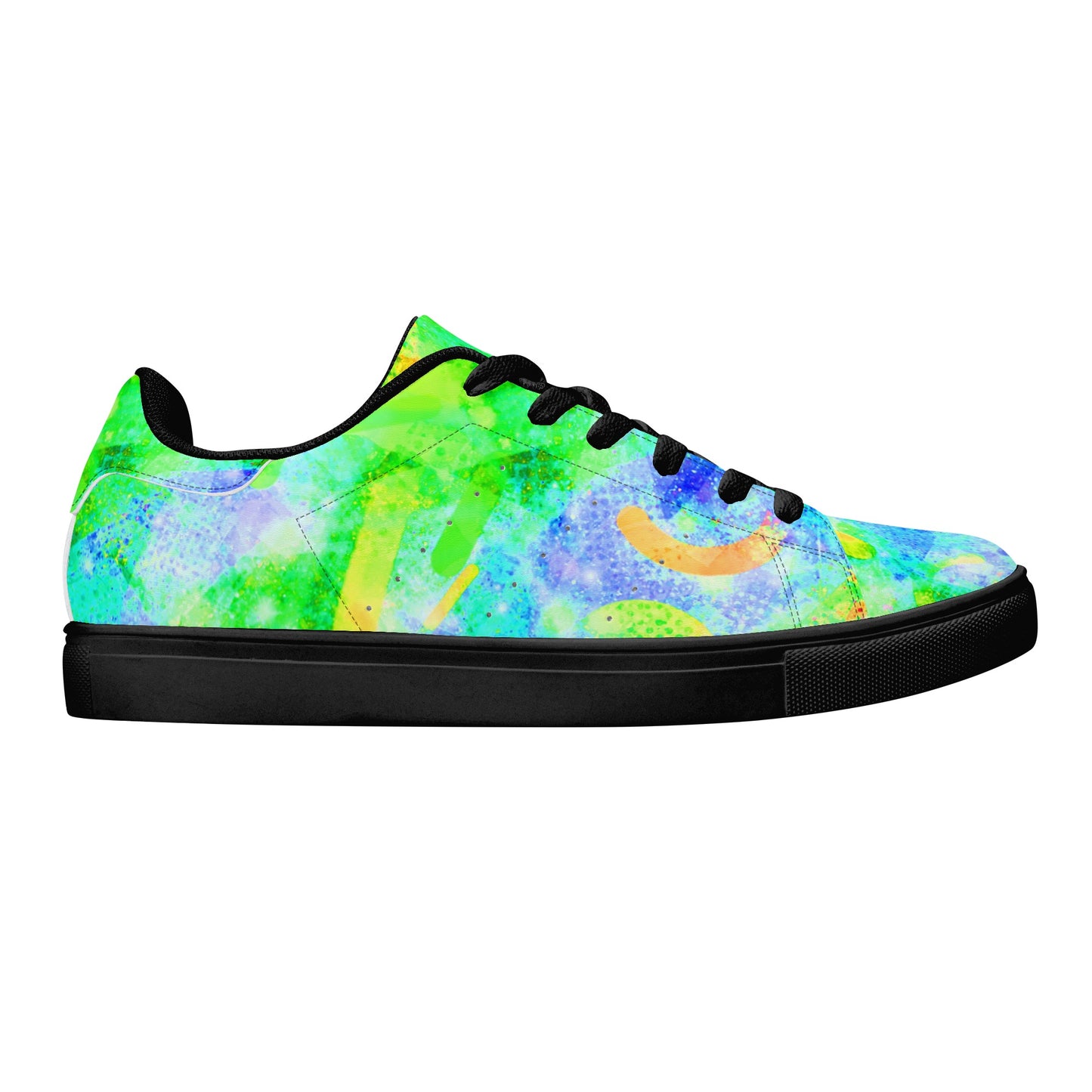 Pastel Skies Womens Low Top Leather Sneakers