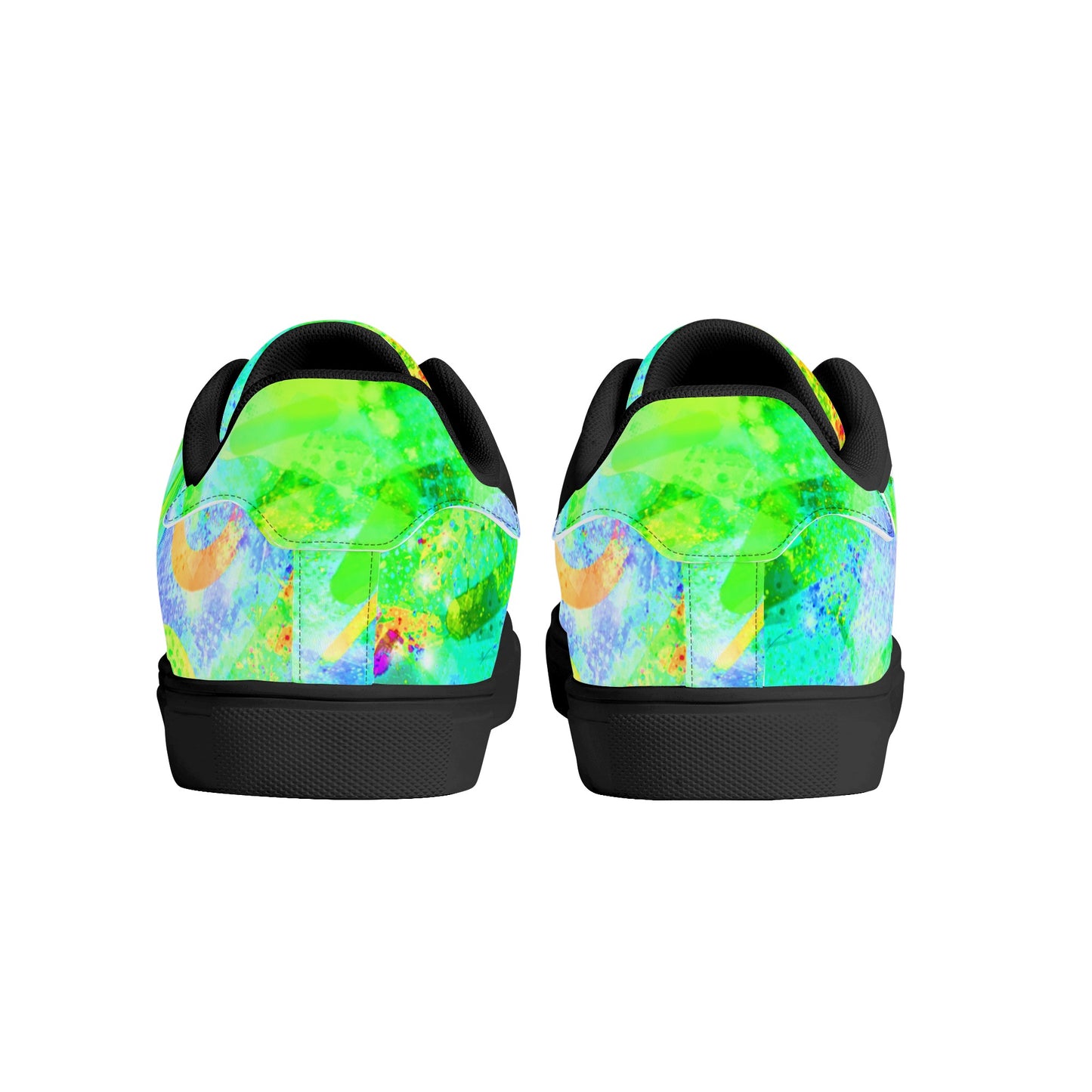 Pastel Skies Womens Low Top Leather Sneakers