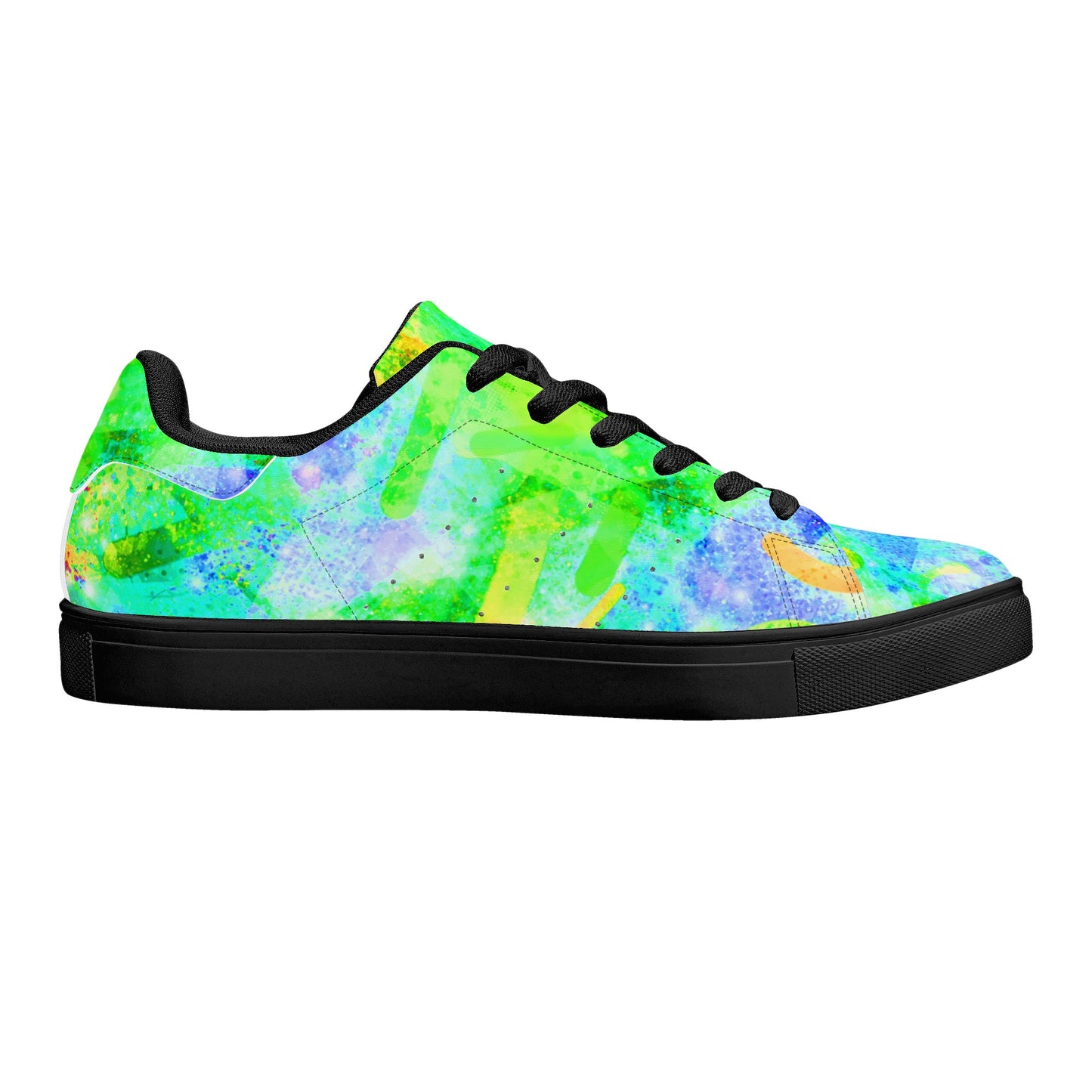 Pastel Skies Womens Low Top Leather Sneakers