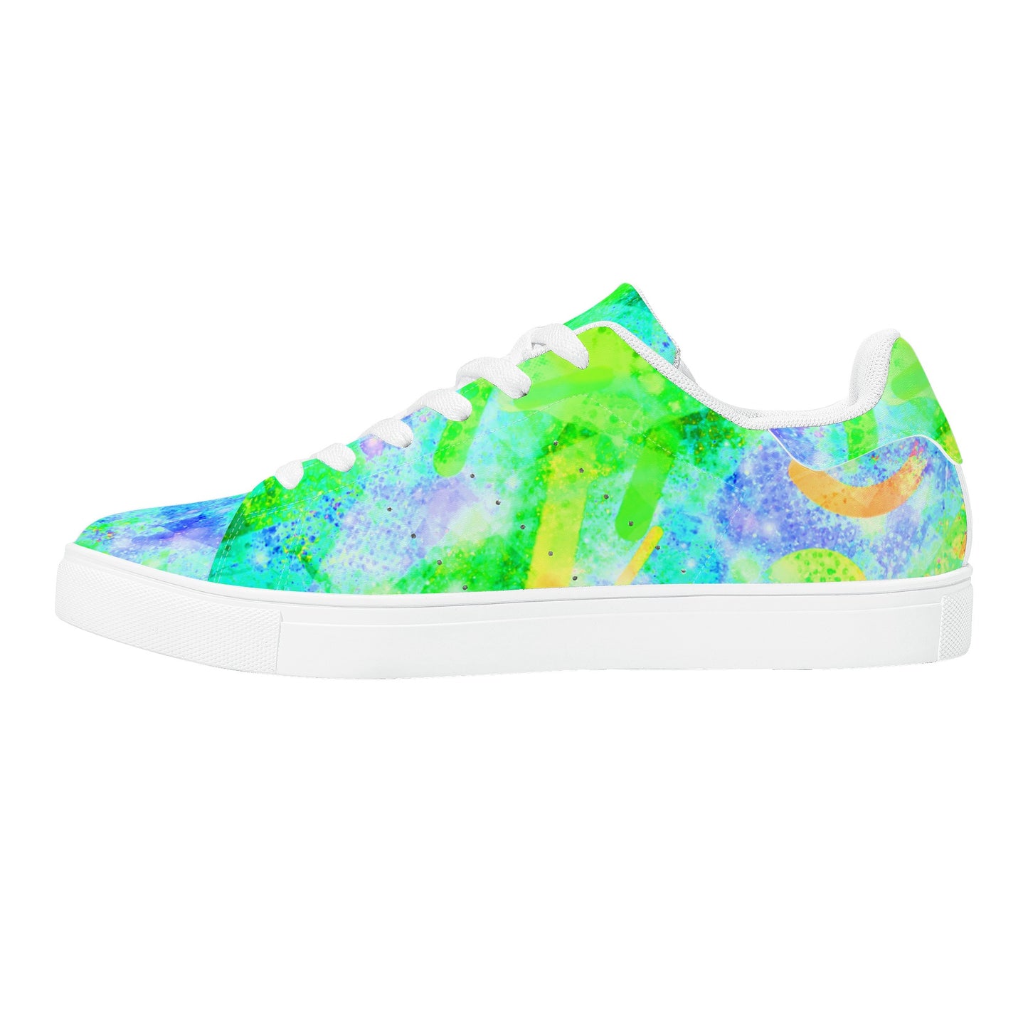Pastel Skies Womens Low Top Leather Sneakers