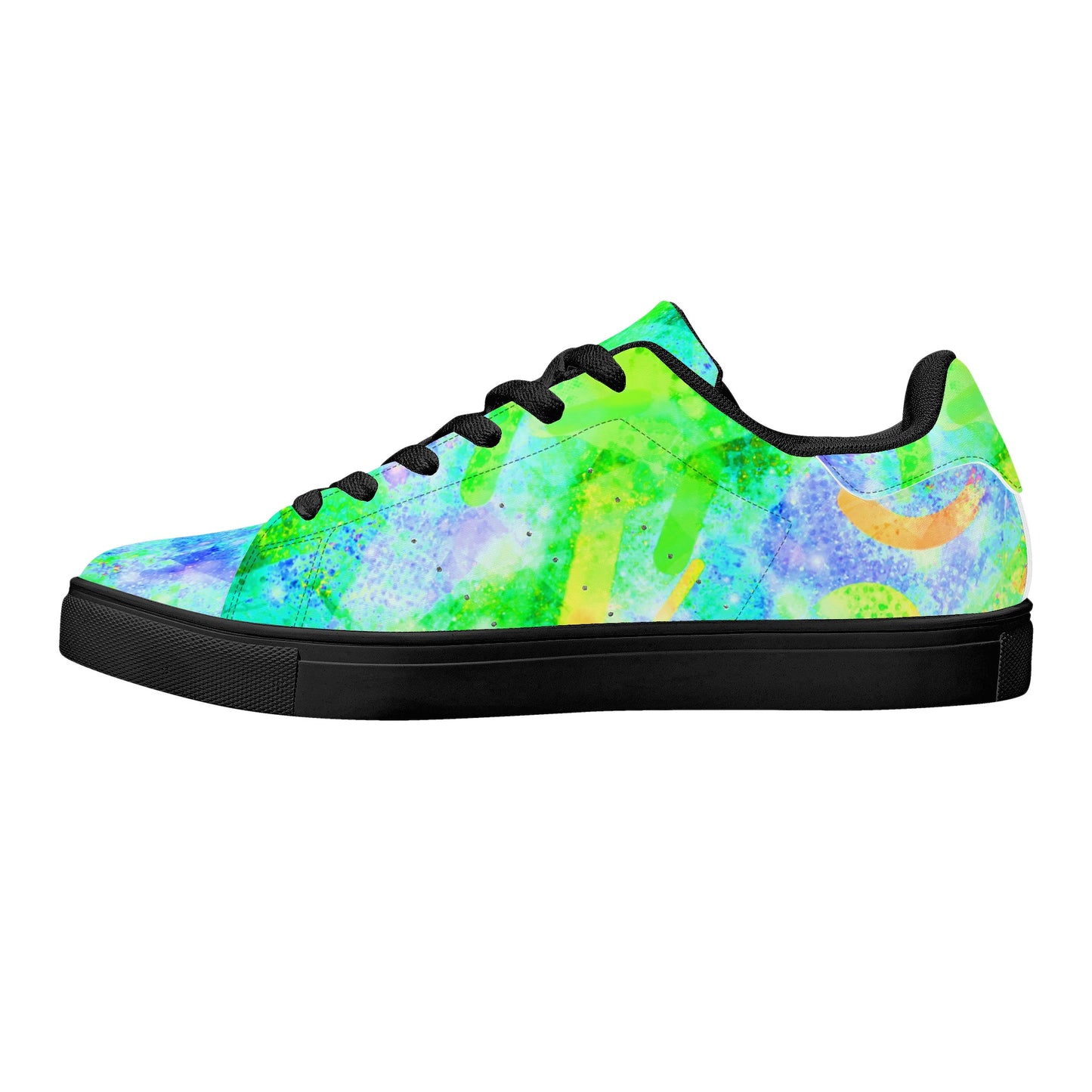Pastel Skies Womens Low Top Leather Sneakers
