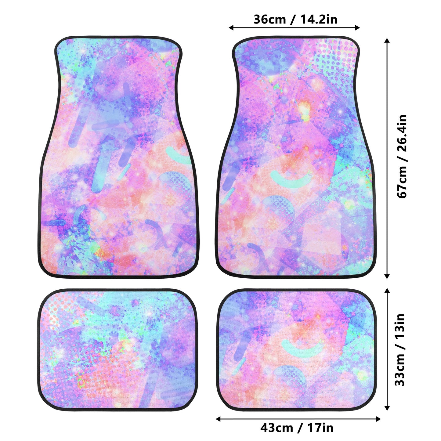 Pastel Skies Back and Front Car Floor Mats