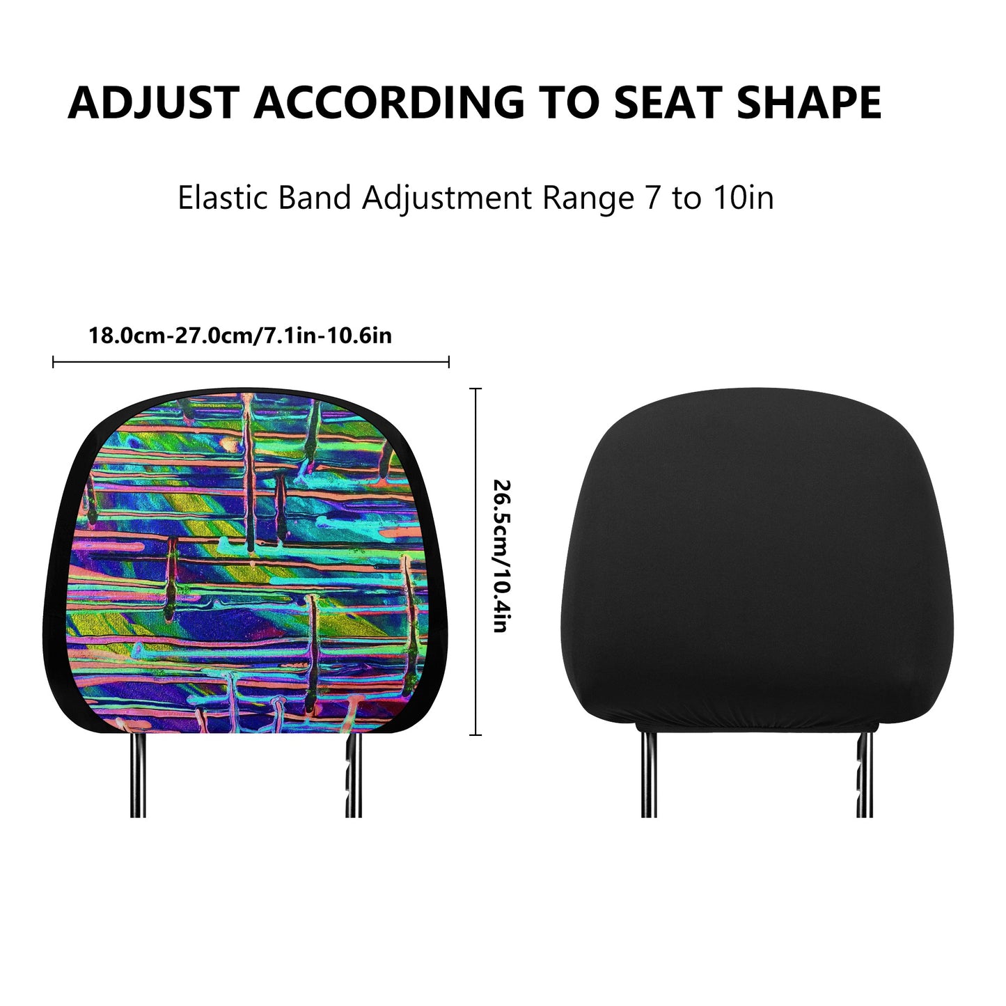 Drip Car Headrest Covers