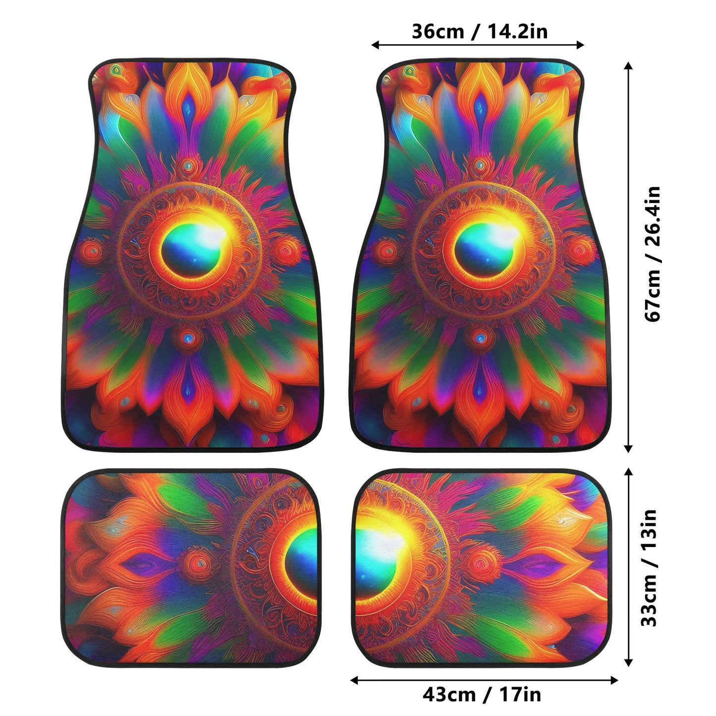 Sun-Dala Back and Front Car Floor Mats